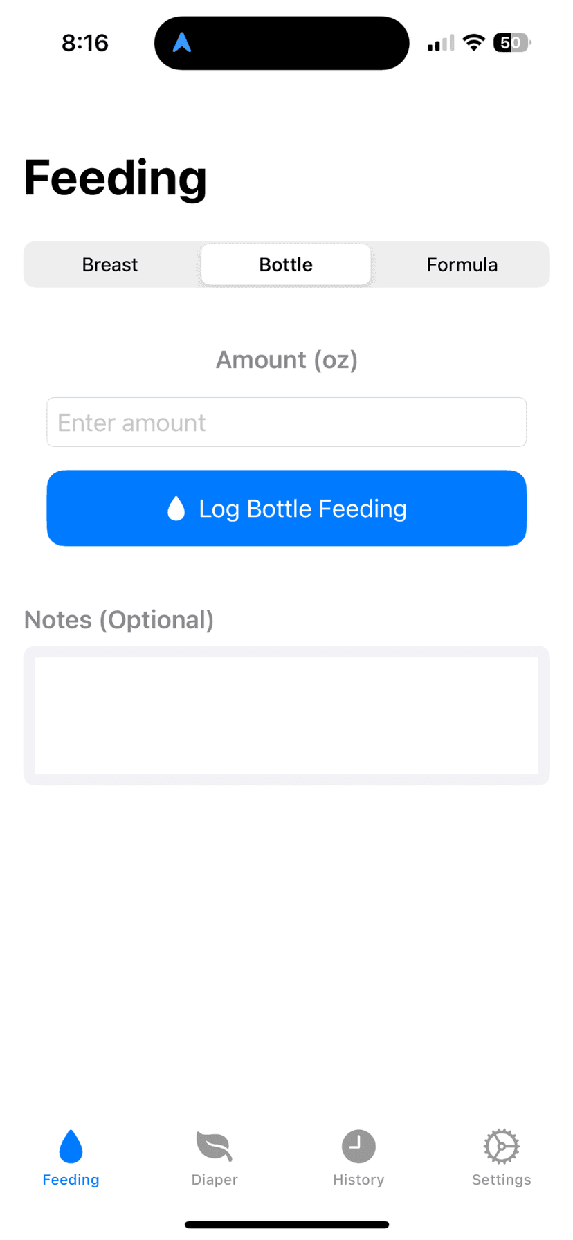 Mommy's Log - Feeding Tracker